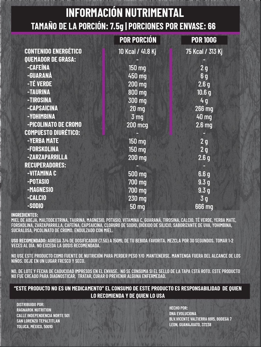 SURTUR - Quemador de Grasa en polvo 500g - Imagen 2